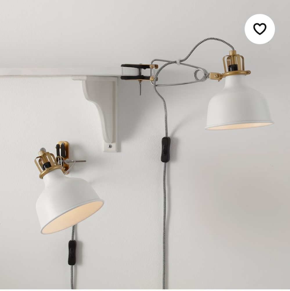 Ranarp lamps BNIB (white)